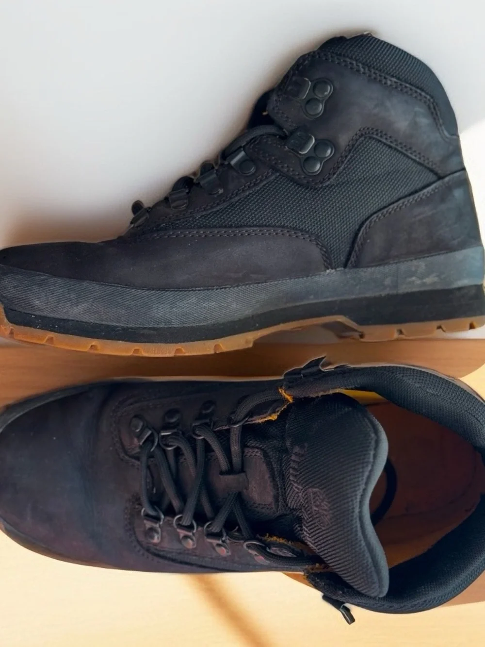 Timberland Men's Black and Brown Leather Hiking Boots